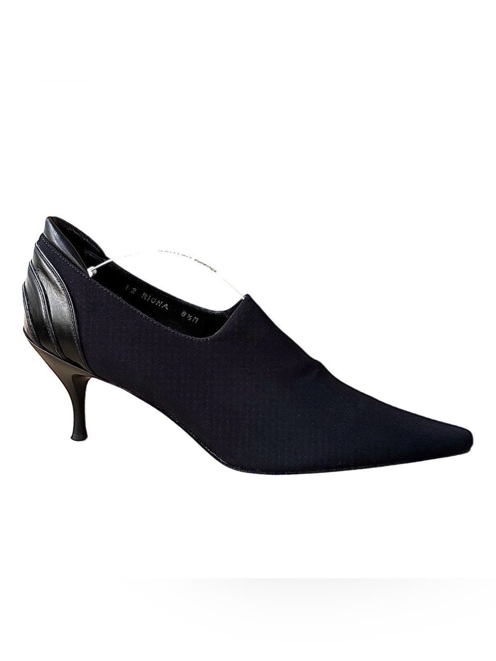 🌹DONALD J. PLINER Black Stretch Crepe & Leather Heels🌹